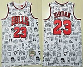 Men's Chicago Bulls #23 Michael Jordan 1997-98 White Hardwood Swingman Throwback Jersey,baseball caps,new era cap wholesale,wholesale hats